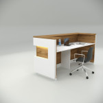 Intro Front Desk Walnut