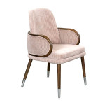 AKS 410 Wooden Armchair – Powder Pink