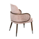 AKS 410 Wooden Armchair – Powder Pink