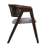 AKS 475 Wooden Armchair Light Grey
