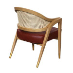 AKS 479 B Wooden Armchair Burgundy