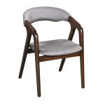 AKS 575 Wooden Armchair Light Grey