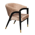 AKS 587 Wooden Armchair Beige