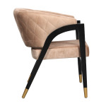 AKS 587 Wooden Armchair Beige