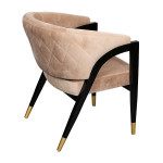 AKS 587 Wooden Armchair Beige