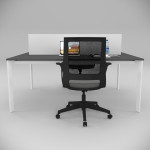 Corner Double Desk Antrasit 1