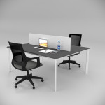 Corner Double Desk Antrasit 2
