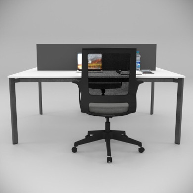 Corner Dvojna Radna Stanica Beli