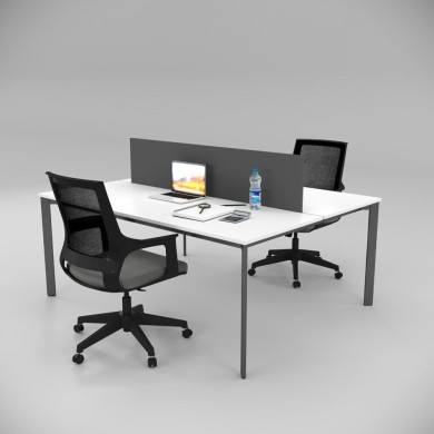 Corner Dvojna Radna Stanica Beli