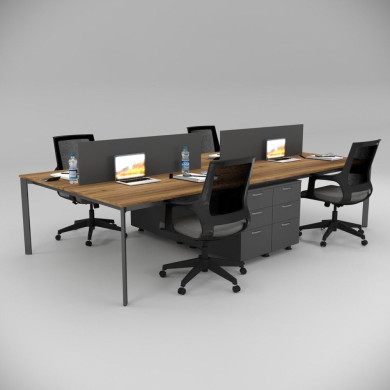 Corner Četvorka Radna Stanica Polica Orah