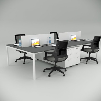 Ear Četvorka Radna Stanica Polica Antracit