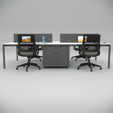 Ear Četvorka Radna Stanica Polica Bela