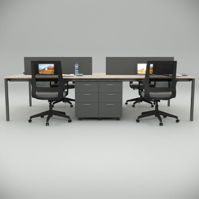 Ear Četvorka Radna Stanica Polica Hrast