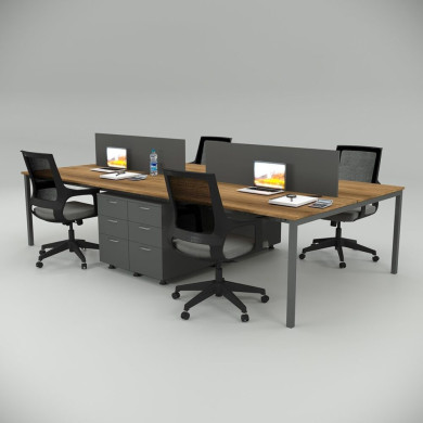 Ear Četvorka Radna Stanica Polica Orah