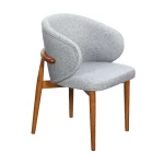 AKS 462 Drvena Fotelja Light Grey