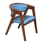AKS 475 B Wooden Armchair Blue