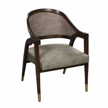 AKS 479 Drvena Fotelja Kameno Siva 