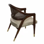 AKS 479 Wooden Armchair Stone Grey