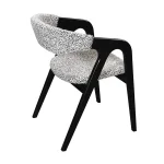 AKS 575 Drvena Fotelja Svetlo Siva – Crni Rukonasloni