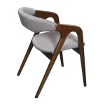 AKS 575 Wooden Armchair Light Grey