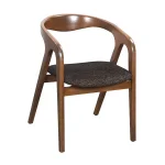 AKS 575 B Wooden Armchair Dark Brown