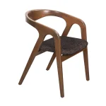 AKS 575 B Wooden Armchair Dark Brown