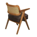 AKS 585 B Wooden Armchair Dark Brown 
