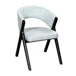 AKS 595 Drvena Stolica sa Naslonima za Ruke Svetlo Siva