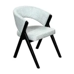 AKS 595 Drvena Stolica sa Naslonima za Ruke Svetlo Siva